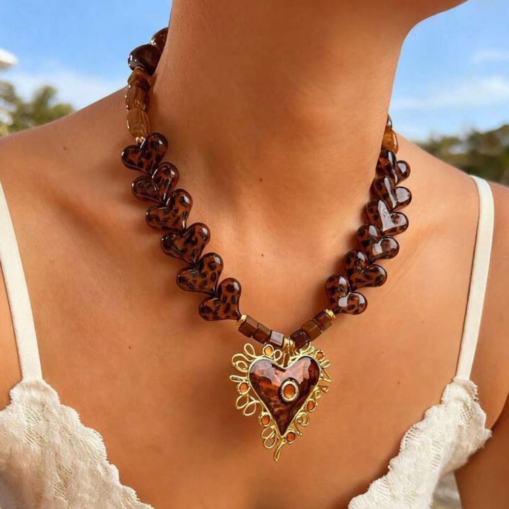 Evil eye statement Necklace Q934
